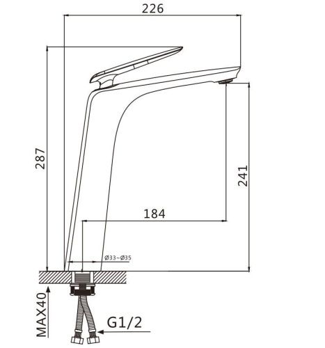 Смеситель Savol S-JD9211H на раковину черный - фото 3