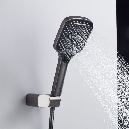 Душевая система Shevanik S4035T встраиваемая в стену цвет оружейная сталь