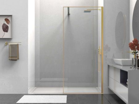 Душевая перегородка Vincea Walk in HS VSW-1HS100CLG 100х200 стекло прозрачное профиль золото