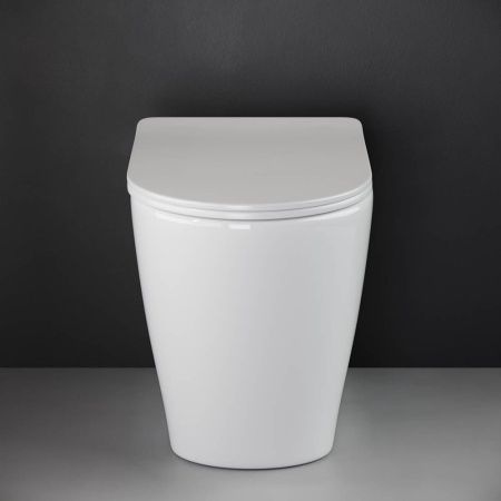 Унитаз приставной Ceramica Nova HIGHLIGHT CN1812 белый с сиденьем микролифт безободковый душевой смыв