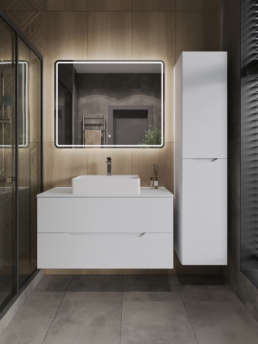 Тумба с раковиной Orange Line Li-100TuwMDF+B04-500W 101х46х66 - фото 5