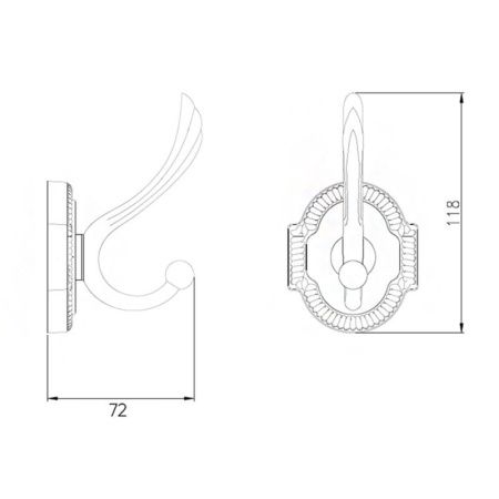 Крючок Bronze de Luxe ROYAL R25205