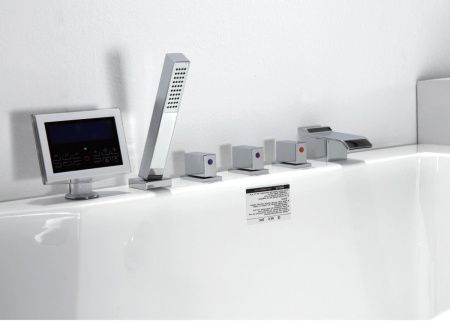 Ванна акриловая гидромассажная Gemy G9066 II K R 171х86 пристенная прямоугольная с каркасом