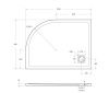 Душевой поддон из искусственного камня BelBagno UNO TRAY-MR-UNO-RH-120/90-550-35-W-L-NO 120х90 белый