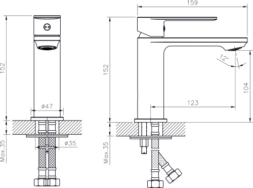 Смеситель Rush Luson LU1630-11 на раковину хром - фото 2