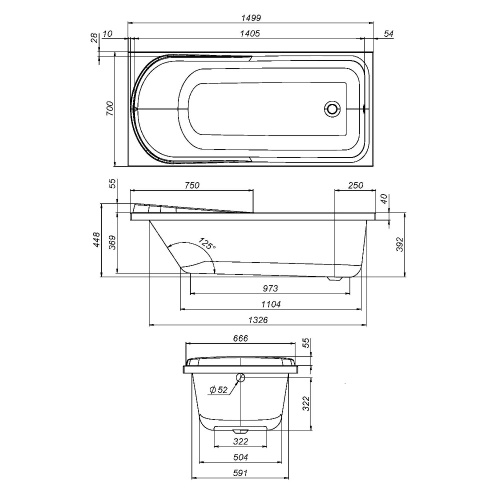 Каркас для ванны Am.Pm Like W80A-150-070W-R - фото 3