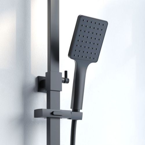 Душевая стойка IDDIS Bild BILBL1Fi06 настенная цвет черный - фото 5