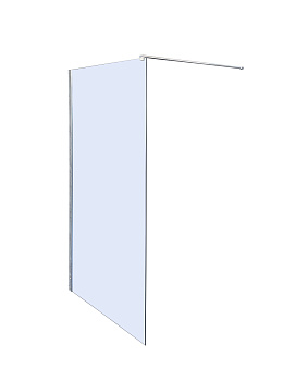 Душевая перегородка Parly T100 100х190 стекло прозрачное профиль хром глянцевый