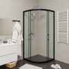 Душевой уголок Cerutti SPA VIVA90B N 90х90 стекло прозрачное профиль черный без поддона