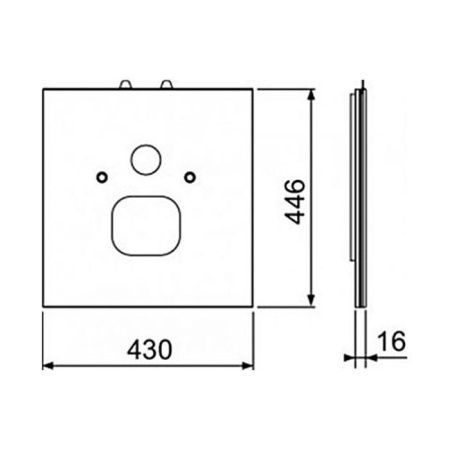 Декоративная решетка для слива Tece TECElux 9650110