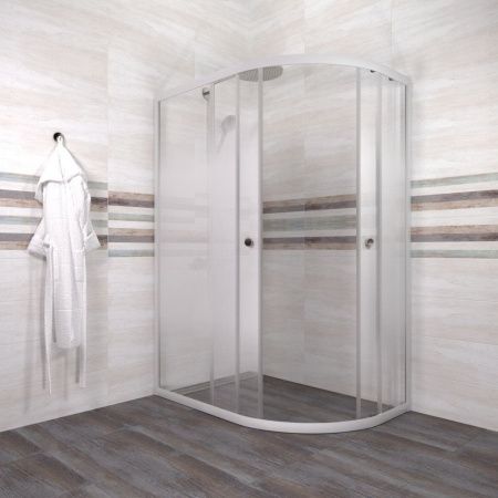 Душевой уголок Тритон Коралл-Лайт Щ0000068953 120х80 стекло с рисунком профиль белый без поддона
