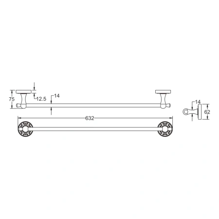 Полотенцедержатель Rose RG10Q RG1017Q