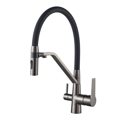 Смеситель для кухни Shevanik S278T на мойку оружейная сталь - фото 2