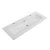 Раковина керамическая Cezares ECO CZR-8073-120-1-2 120х50 подвесная цвет белый 2 отверстия под смеситель