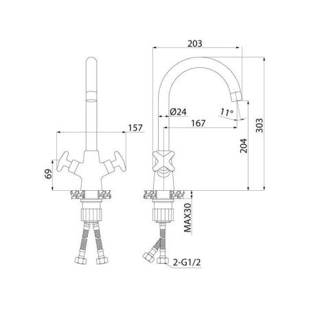 Смеситель для кухни IDDIS Acros ACRSB00i05 на мойку хром