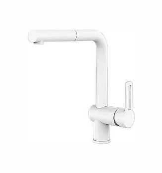 Смеситель для кухни Paffoni Ringo RIN295BO на мойку белый без термостата