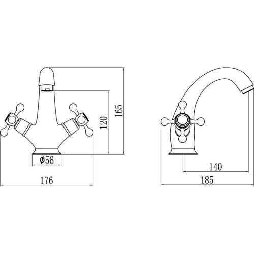 Смеситель Fmark FM1019 на раковину хром - фото 3