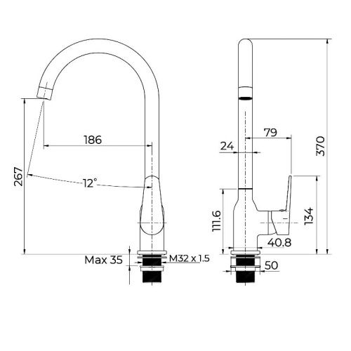 Смеситель для кухни Knotlor PULSE KN-51 на мойку хром - фото 3