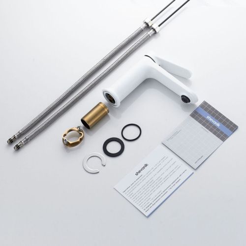 Смеситель Shevanik S43C S4301C на раковину белый - фото 4