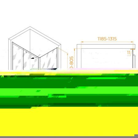 Душевой уголок RGW Passage 410844128-011 120х80 стекло прозрачное профиль хром без поддона