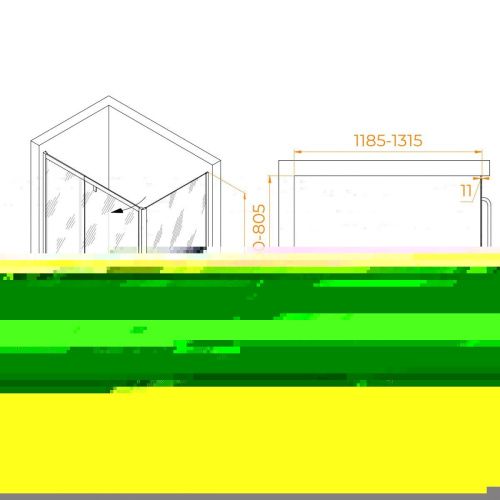 Душевой уголок RGW Passage 410844128-011 120х80 стекло прозрачное профиль хром без поддона - фото 2