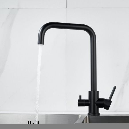 Смеситель для кухни Raffine F118H на мойку черный