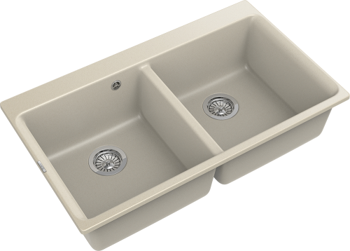 Кухонная мойка Rivelato AXEL X-90-2D beige scuro 87х52 цвет темно-бежевый - фото 3