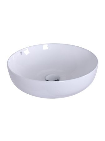 Раковина из сантехнического фарфора Orange B07-420W 40х40 накладная цвет белый