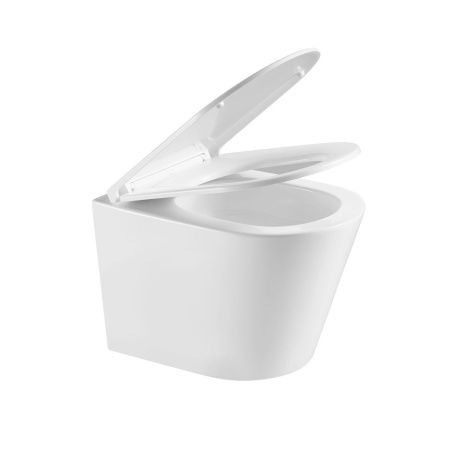 Унитаз подвесной Grossman Торнадо GR-4478MSQ белый с сиденьем микролифт безободковый смыв торнадо