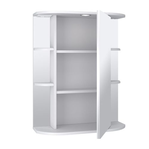 Зеркало-шкаф RUNO ГИРО 20 55х75 подвесной цвет белый - фото 2