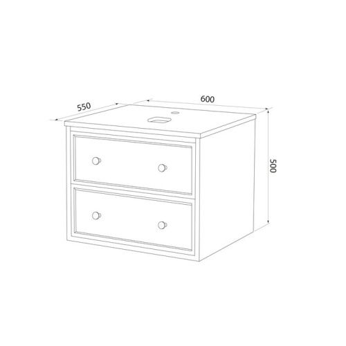 Тумба под раковину IDDIS Torr TOR60DBi95K 70х51х50 подвесная цвет серый - фото 5