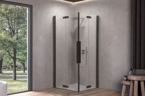 Душевой уголок Kolpa-San POLARIS 516110 100х100 стекло прозрачное профиль серебро без поддона