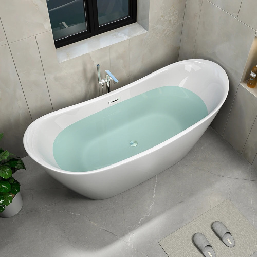 Ванна акриловая Cerutti SPA CT9319 170х75 отдельностоящая овальная - фото 3