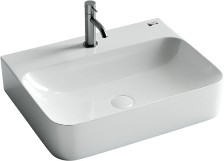 Раковина из сантехнического фарфора Ceramica Nova AURA CN2001 60х50 подвесная цвет белый 1 отверстие под смеситель