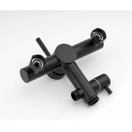 Душевая стойка Knotlor SS-06/2 настенная цвет черный