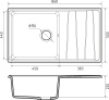 Кухонная мойка Granfest Level LV-860L серый 86х50 цвет серый поверхность матовая