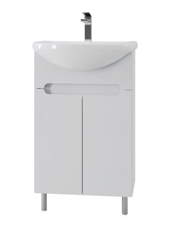 Тумба с раковиной Orange TOPLINE-Rio TR55-01C+RA 60х50 напольная цвет белый