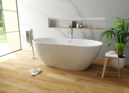 Ванна из литьевго мрамора Эстет Майами ФР-00014381 168х79 отдельностоящая овальная - фото 5