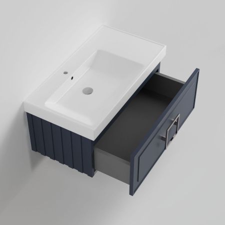 Тумба с раковиной La Fenice CUBO NFNC-01-CUB-BG-90-1-90L 90х50 подвесная цвет синий