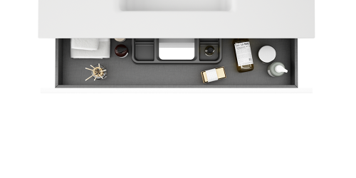 Тумба под раковину Visobath Granada 87525/73545 100х45х55 подвесная цвет белый матовый - фото 3