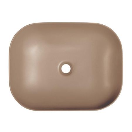 Раковина из сантехнического фаянса BelBagno BB1302-H316 50х40 накладная цвет бежевый без отверстий под смеситель