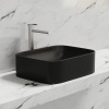 Раковина из сантехнического фарфора Ceramica Nova ELEMENT CN6052MB 51х38 накладная цвет черный матовый без отверстий под смеситель