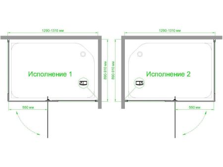 Душевой уголок Royal Bath HPVD RB9130HPVD-T 130х90 стекло прозрачное профиль белый без поддона