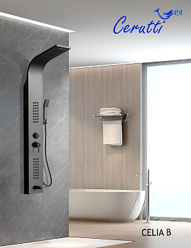 Душевая панель Cerutti SPA CT10401 прямоугольная настенная