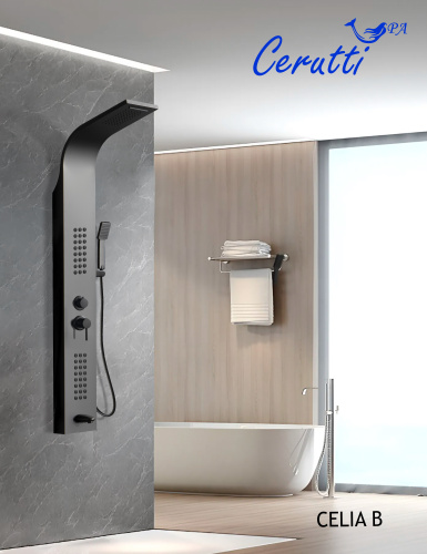 Душевая панель Cerutti SPA CT10401 прямоугольная настенная