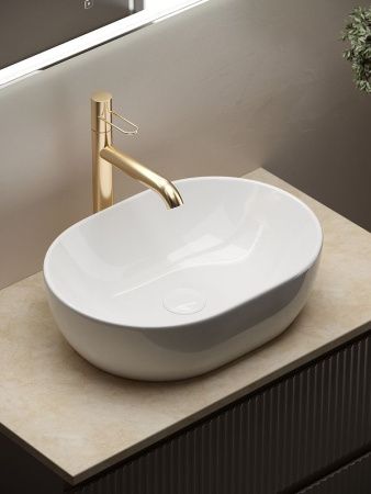 Тумба под раковину Sancos SNOB R SNR80SM 80х40 подвесная цвет коричневый