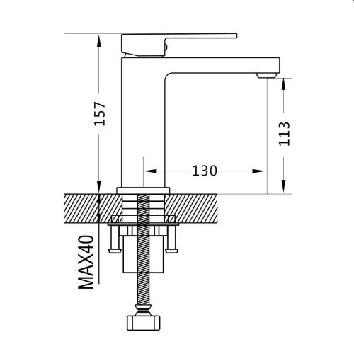 Смеситель Shevanik S9601T на раковину оружейная сталь - фото 3