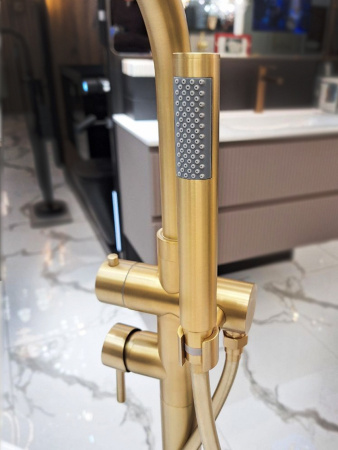 Смеситель для ванны AltroBagno Metropoli AltroBagnoMetropoli020203OrSp напольный золото матовое