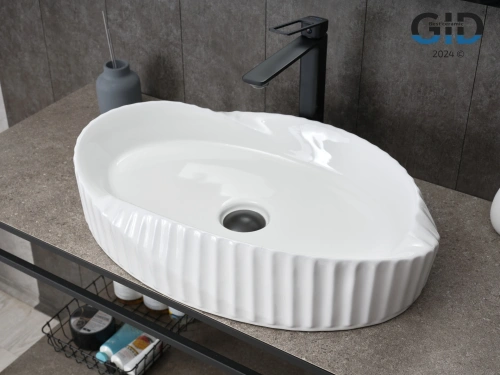Раковина Gid Creativo 60 см 888s (51223) накладная цвет белый - фото 3