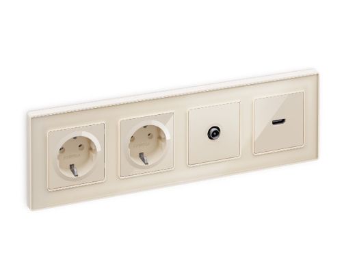 Комплект механизма розетки HDMI 2.0 40V/500mA 2.0GHz 5-18Gbit/s Ambrella Volt Alfa (Алфа) MA314010 - фото 2